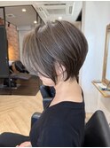 白髪ぼかし似合わせ大人ショート30代40代50代60代◎