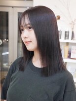 オルセン(OLSEN) ストレート/オリーブ/ベージュ/透明感/透け感/縮毛矯正