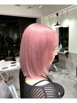 シエラ 心斎橋(CIERA.) くびれヘアアプリコットオレンジハイライトカラーボブヘア
