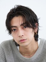 フィフス トウキョウ (fifth TOKYO)&nbsp;渋谷波巻きパーマメンズパーマセンターパートウルフ30代ヘア