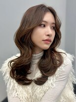 クム(kumu)&nbsp;20代30代◎縮毛矯正×くびれ巻き×小顔レイヤー韓国ヘア