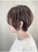 30代40代50代耳かけショート前髪なしハンサムショートカット