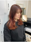酸性縮毛矯正_艶髪_オレンジベージュ