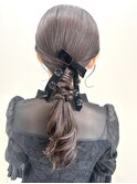 結婚式お呼ばれアレンジ タイト編みおろし
