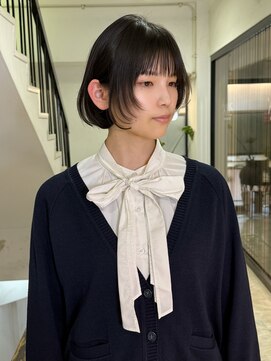 アクシス 栄店(`AXIS) 馬渕ミルクティーブロンド/ダークブルー/デジタルパーマ/栄