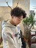 カット＋シャドーパーマor波巻き(パーマ相談コース)＋眉カット