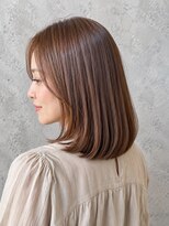 ルシードスタイル バレッタ(LUCIDO STYLE BARRETTA)&nbsp;ミディアムストレート×シースルーバング×ブラウンカラー