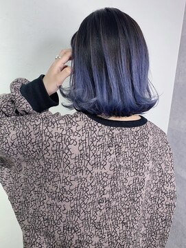 モーション 新宿(motion) グラデーション×切りっぱなしボブ