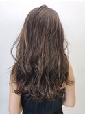 ナチュラルベージュ_オリーブカラーハイライトカラー_ba251801