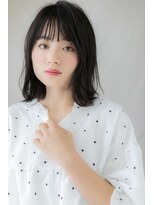 カバーヘア ブリス 上尾西口店(COVER HAIR bliss) 大人かわいいシースルーバング黒髪韓国風ボブY上尾20代30代40代