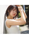 抜け感のある外ハネショートボブ