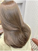 【艶と柔らかさのスモーキーベージュ】髪質改善メテオカラー