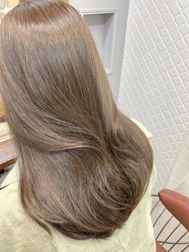 レス 仙台(Less) 【艶と柔らかさのスモーキーベージュ】髪質改善メテオカラー