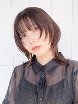 アルバム 池袋(ALBUM)&nbsp;ミディアムウルフスタイル_チェリーブラウンフェミニン_59318