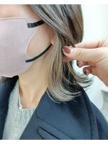 パープル(purple)&nbsp;ホワイトイヤリング