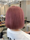 Pink×ナチュラルボブ