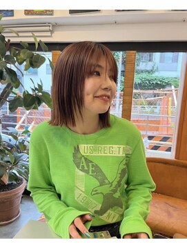 ツネ ヘアアンドヘッドスパ(TsuNE hair&head spa) オレンジブラウンロブ