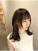 【マユコ】姫カットレイヤーインナーカラー小顔ヘアセミディ