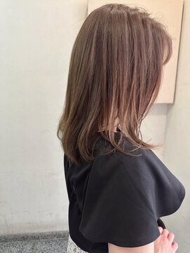 キャンバス バイ ネオリーブ 横浜西口(Canvas by neo.) ほつれレイヤー　ベージュ　柔らかいカラー sk