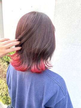 シモキタジャムズ チェリーレッド＊裾カラー/デザインカラー/レッドカラー