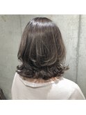【白髪ぼかし】ウルフレイヤー×ハイライトグレージュ