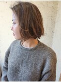 【新宿】前下がりボブ　ボブ　ハイライトカラー　20代30代40代