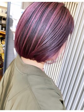 ヘアスタジオハレ(hair studio HALE) バレイヤージュ◎ピンクバイオレットカラー☆