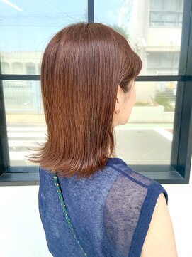 アメリラブ(ameri love) ブリーチなしダブルカラー×アプリコットオレンジ