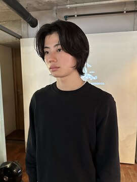 ノラジャーニー(NORA Journey) メンズボブウルフメンズミディアムレイヤーカットメンズウルフ