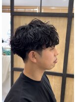 メンズギフト(men's GIFT)&nbsp;刈り上げツーブロック波巻きスパイラルパーマメンズマッシュ