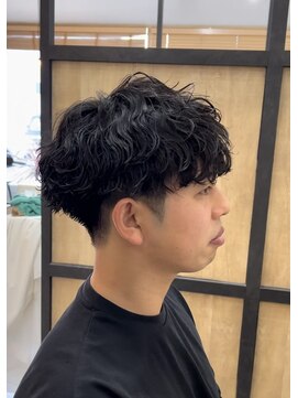 メンズギフト(men's GIFT) 刈り上げツーブロック波巻きスパイラルパーマメンズマッシュ