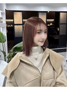 ピリオド 赤坂(Period.) ショートヘアーピンクベージュ髪質改善 赤坂見附