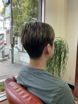 ふかみ理容院 メンズショート×ハイライトカラー