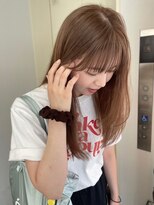 ロイオブジゼル(roi of GiseL)&nbsp;レイヤーカット ひし形シルエット ミルクティーベージュ 透明感