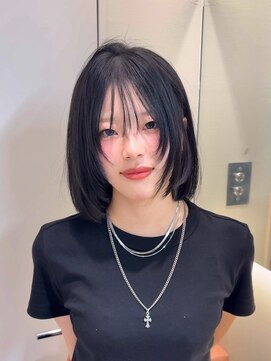 ロンドウル 熊本(Lond ulu) 縮毛矯正/くびれヘア/ハイライトカラー/アプリコットオレンジ