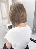 ハイトーンボブ ミルクティーベージュ グレージュ ブロンド