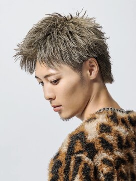 スパイキーショート／ダブルカラー／ブリーチ/men's