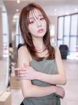ハバナ 渋谷(HAVANA) ミディアムレイヤーカット×ココアブラウ/髪質改善/顔まわり