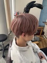 セシルヘアー なんば店(Cecil hair)&nbsp;トリプルカラー/メンズショート/ピンクベージュ/髪質改善