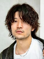 ルーシー 名古屋栄(LUCEY)&nbsp;センターパートニュアンスパーマフェザーパーマ波巻きパーマ