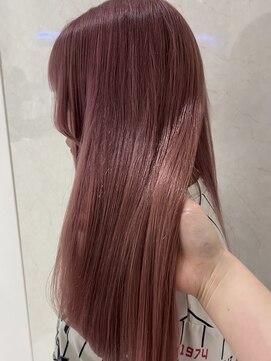アイトーキョーエス 渋谷(AI TOKYO S) ピンクベージュブリーチなしダブルカラーレイヤー髪質改善透明感