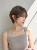 【小顔見え】ひし形ショート×シアー感