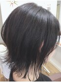 涼しげ前下がりボブ