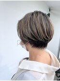 大人可愛い20代30代40代50代小顔外ひし形ショート絶壁解消