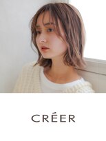 クレール 住吉店(CREER) 【切りっぱなしボブ】に、ニュアンスパーマ（コテ巻き可能）