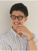 アップバング メンズショート  ビジネスヘア