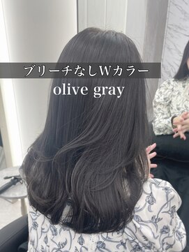 アルドーレ(Ardore) 冬のブリーチなし透明感カラー☆オリーブグレージュ☆