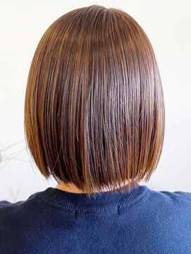 レポヘアー(Repos hair) 20代30代40代ストレートボブナチュラルハイライト立体感透明感