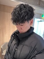 メンズサロン ガウディ 三宮店(men's salon Gaudi)&nbsp;メンズ刈り上げツーブロックマッシュ×ツイストスパイラルパーマ