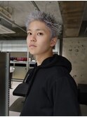 シルバー×ツンツンスパイキーショート